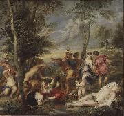 Peter Paul Rubens Bacchanal auf Andros, nach einem Gemalde von Tizian oil